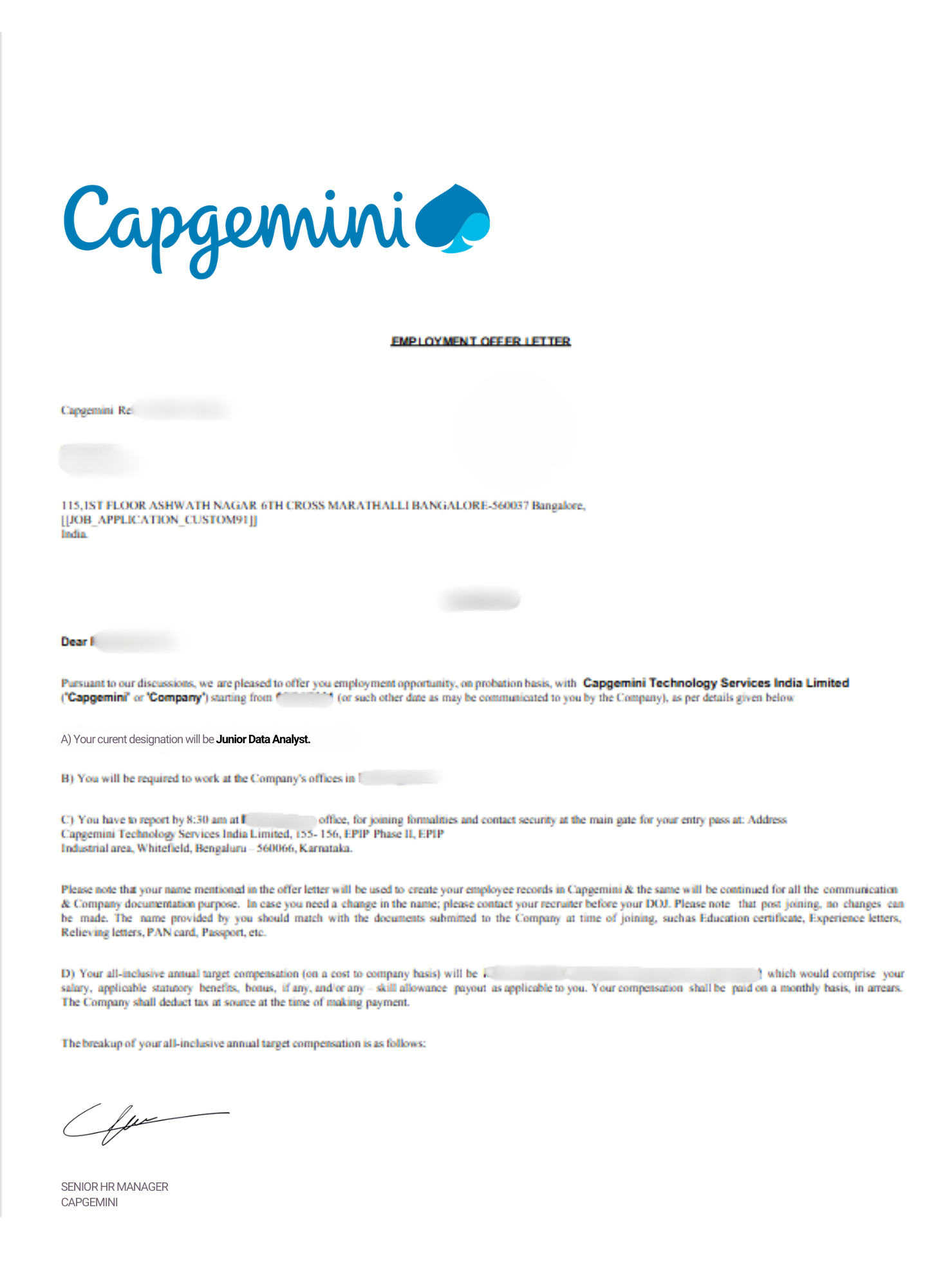 Placement Report DA